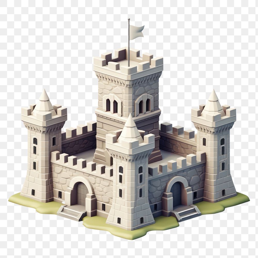 PNG Castle architecture building toy. 