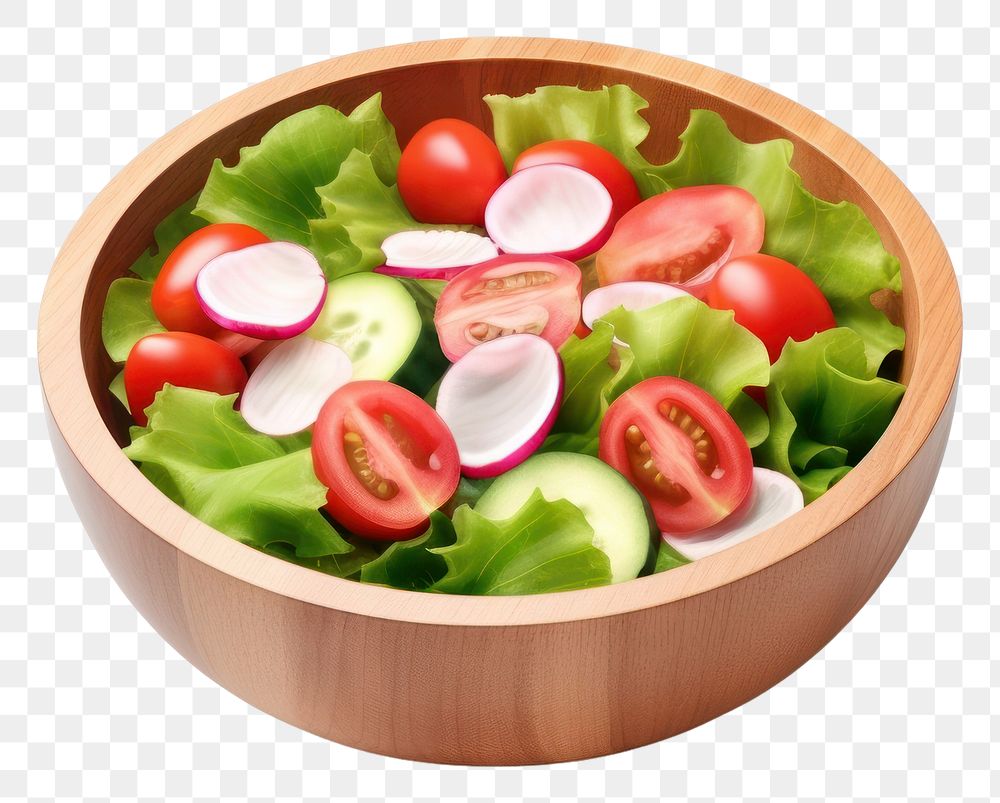 PNG Salad bowl tomato onion. AI generated Image by rawpixel.