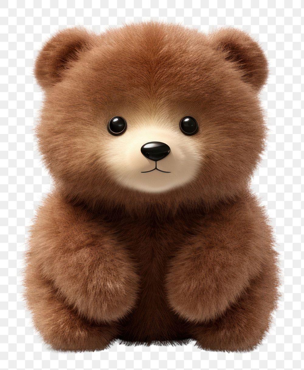 PNG  Bear cub mammal plush brown. 