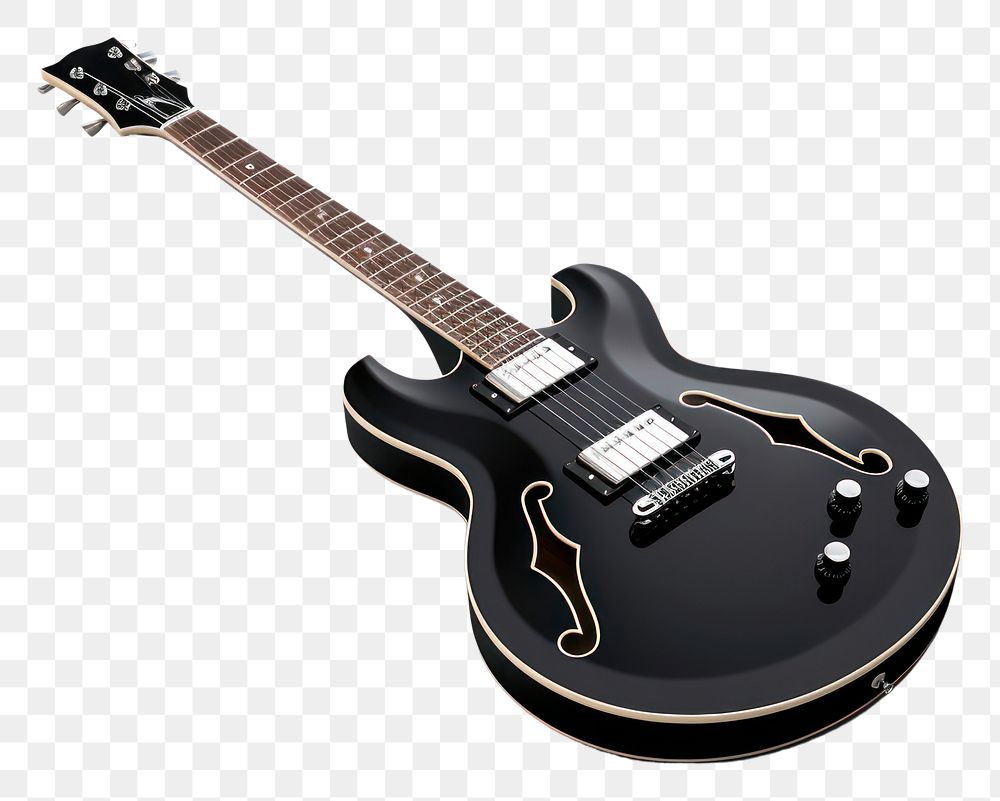 PNG Electric guitar black white background fretboard. 