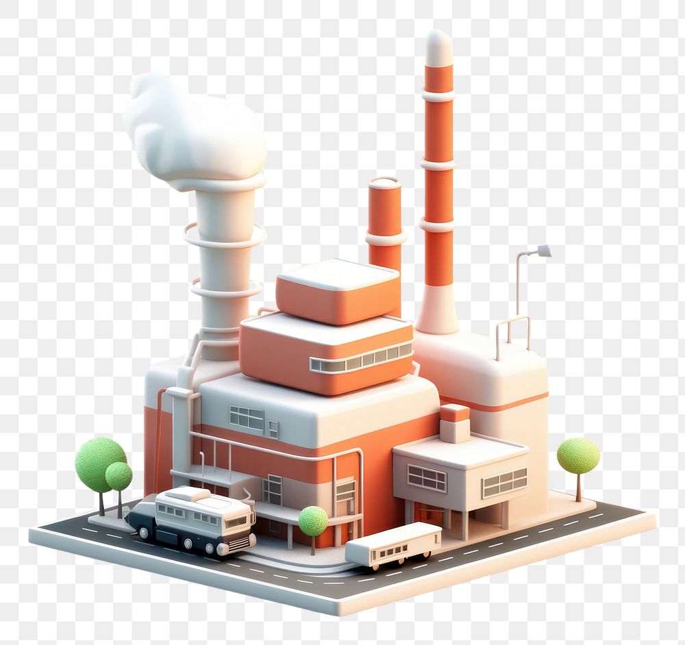 PNG Factory architecture technology pollution. AI generated Image by rawpixel.