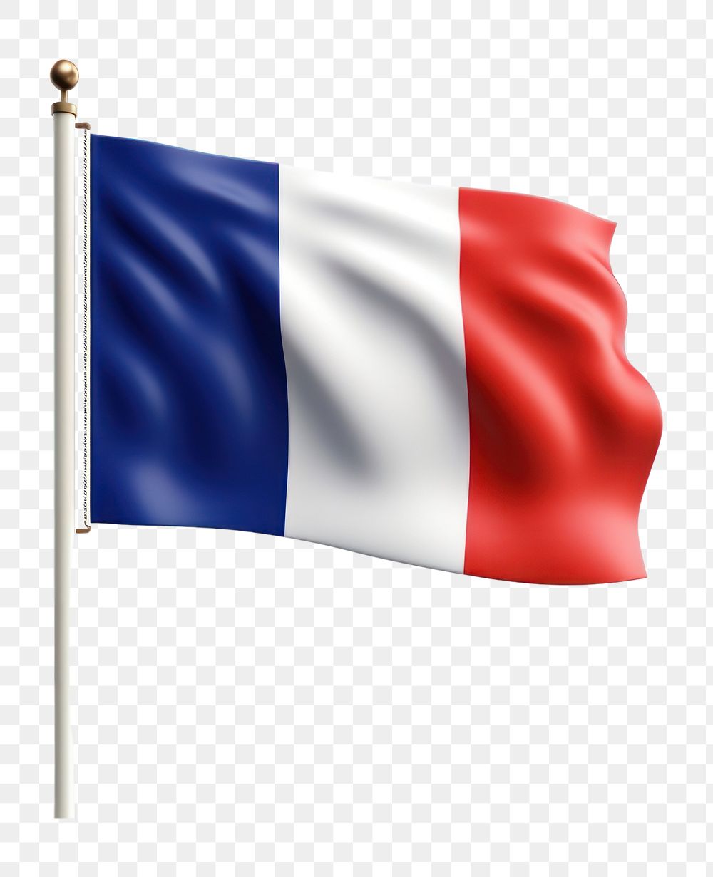 PNG  France flag pole white background patriotism. AI generated Image by rawpixel.