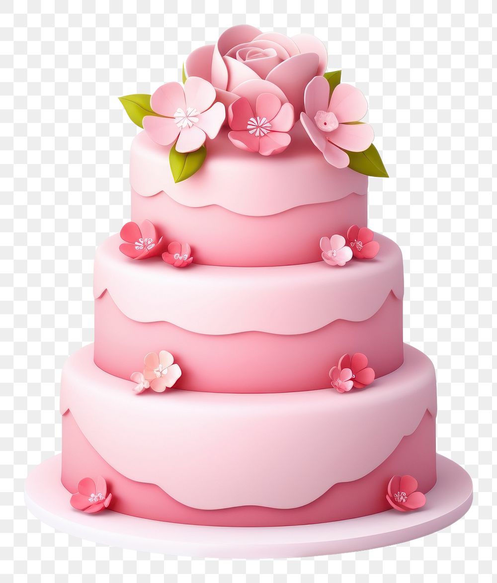 PNG  Weding cake dessert food pink. AI generated Image by rawpixel.