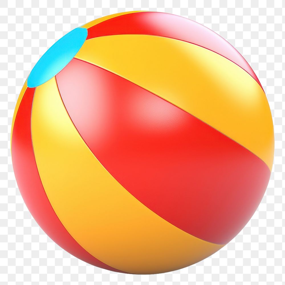 PNG Beach ball sphere sports white background. AI generated Image by rawpixel.