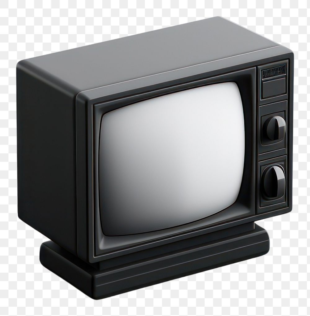 PNG Black TV isometric television black  