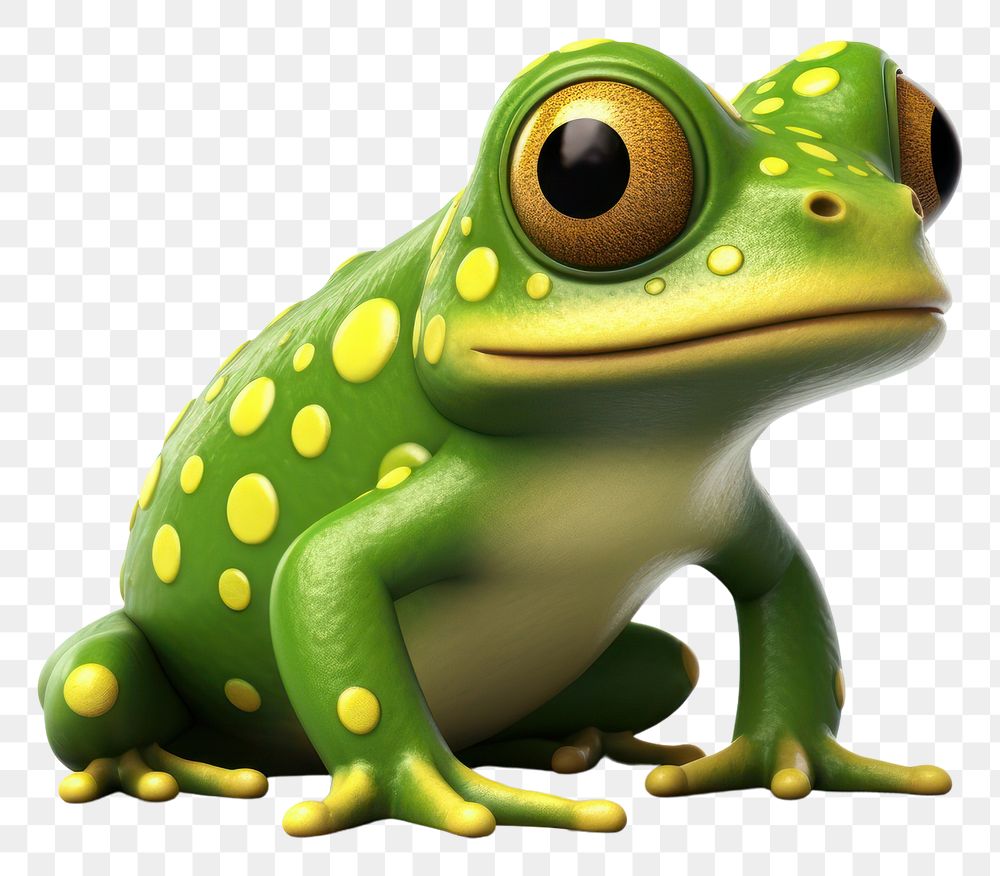 PNG Frog amphibian wildlife cartoon. AI generated Image by rawpixel.