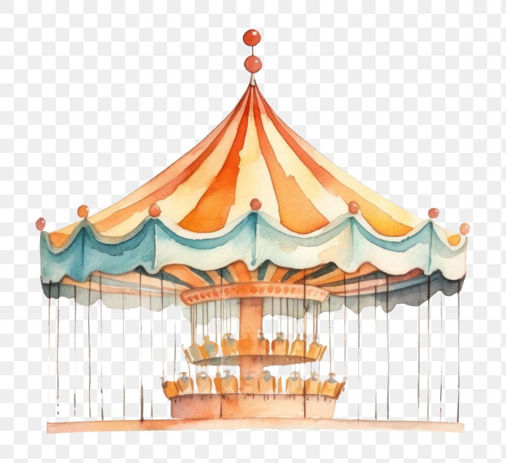 PNG Carnival carousel merry-go-round architecture. AI generated Image by rawpixel.