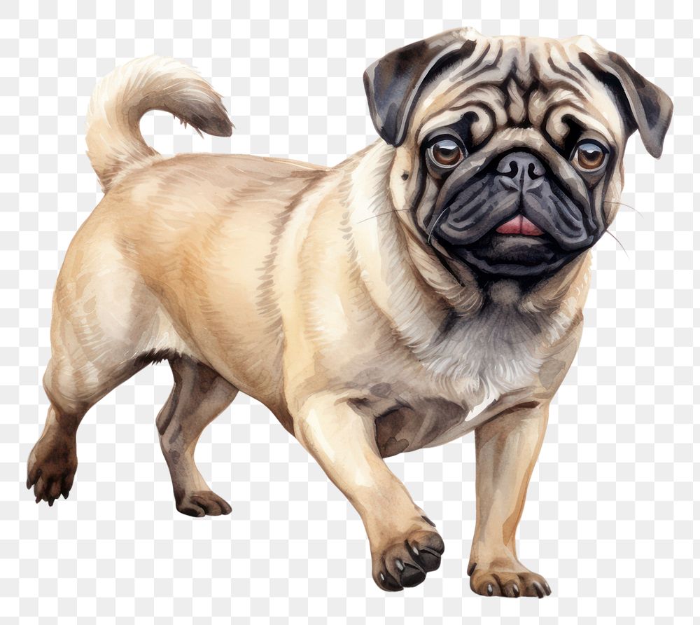 PNG Dog pug mammal animal. 