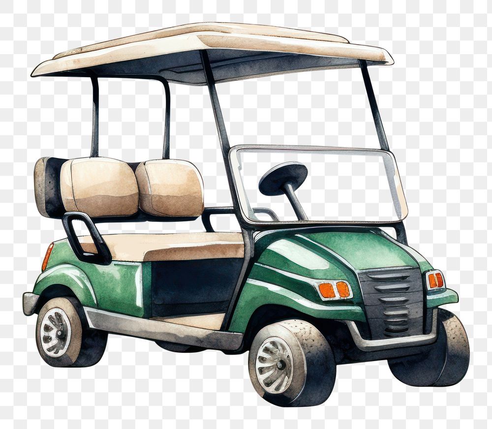 PNG Golf course car vehicle transportation. AI generated Image by rawpixel.