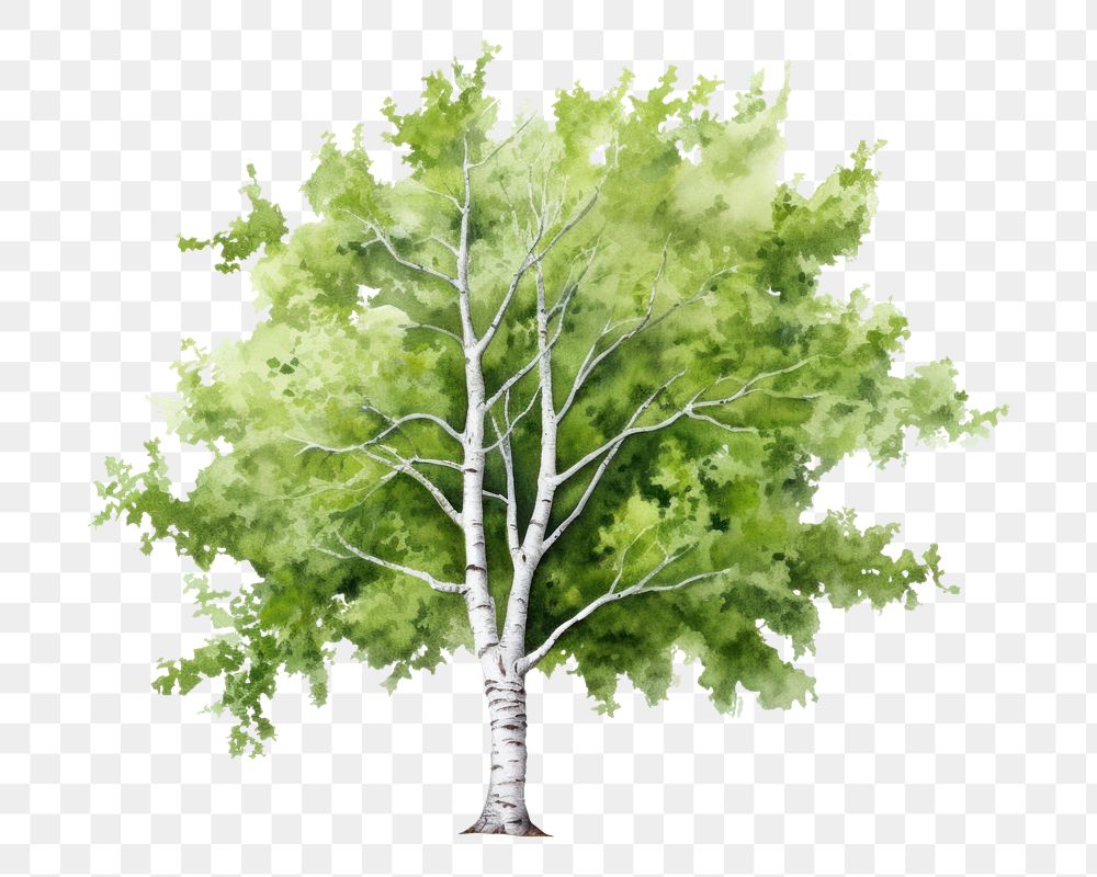 PNG Tree birch plant tranquility. AI generated Image by rawpixel.