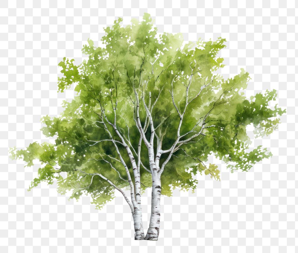 PNG Tree birch plant tranquility. AI generated Image by rawpixel.