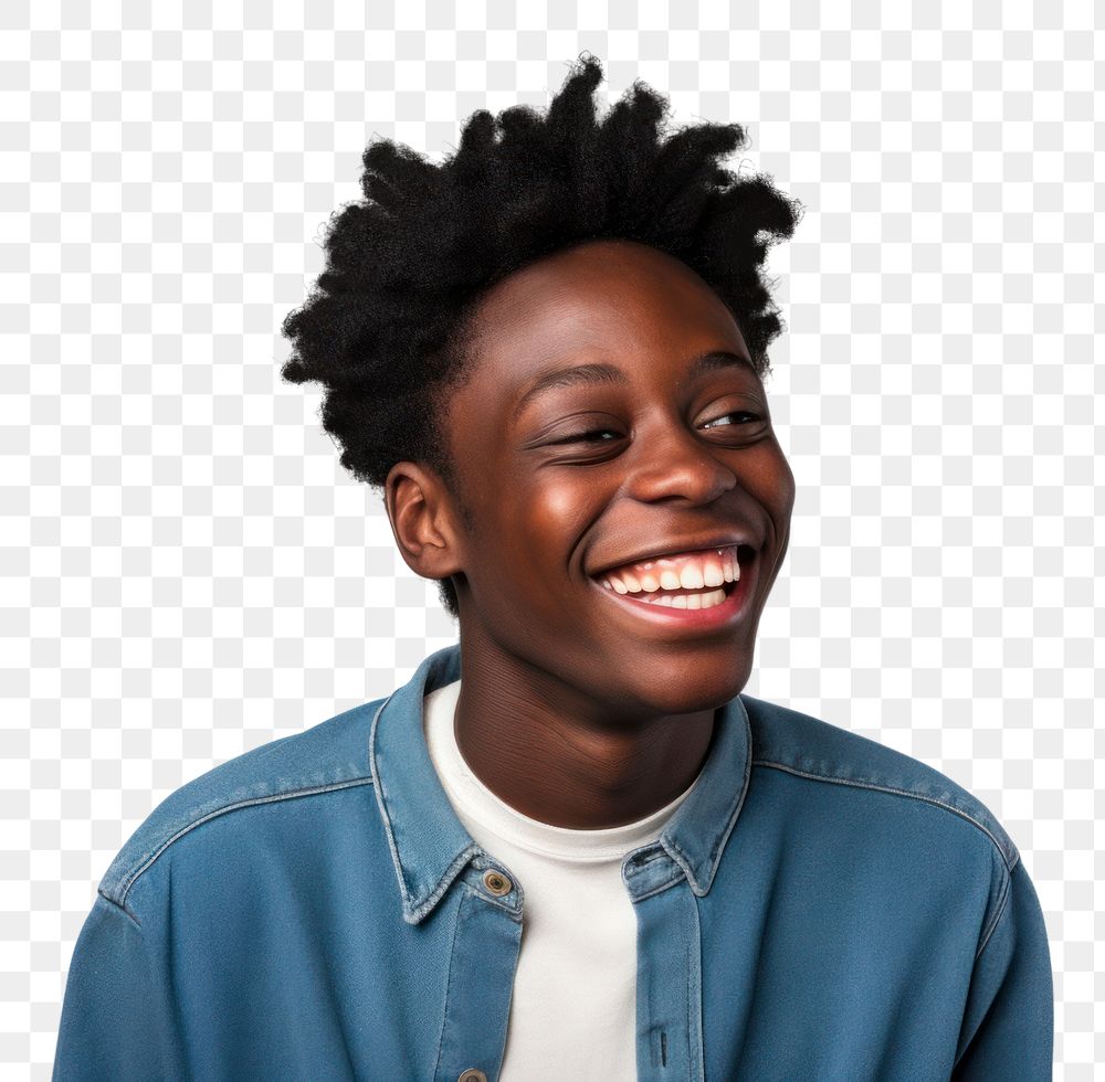 PNG Happy diverse african teen portrait smile photo. AI generated Image by rawpixel.
