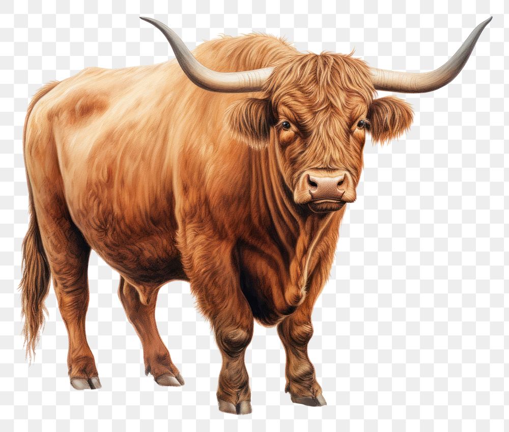 PNG Bull livestock cattle mammal. AI generated Image by rawpixel.
