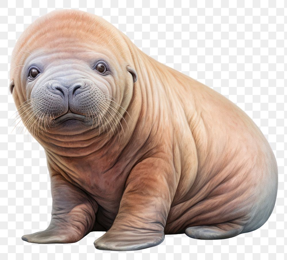 PNG Baby Walrus wildlife animal mammal. 