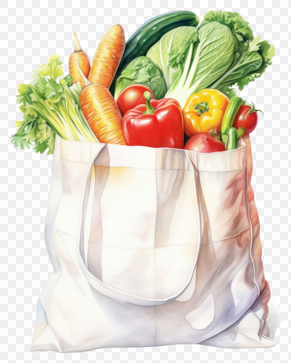 PNG Bag vegetable market food. AI generated Image by rawpixel.