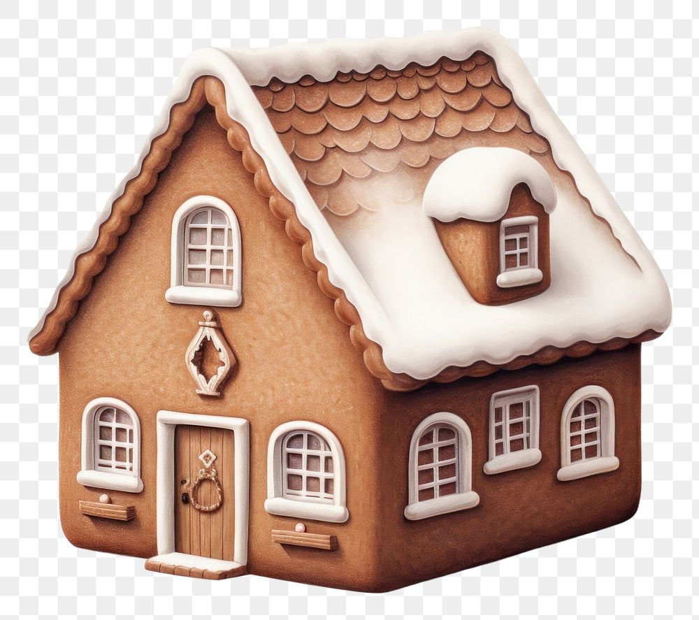 PNG Ginger bread house architecture gingerbread building. AI generated Image by rawpixel.