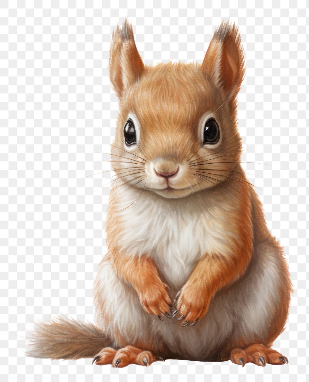 PNG Baby squirrel drawing rodent mammal. AI generated Image by rawpixel.