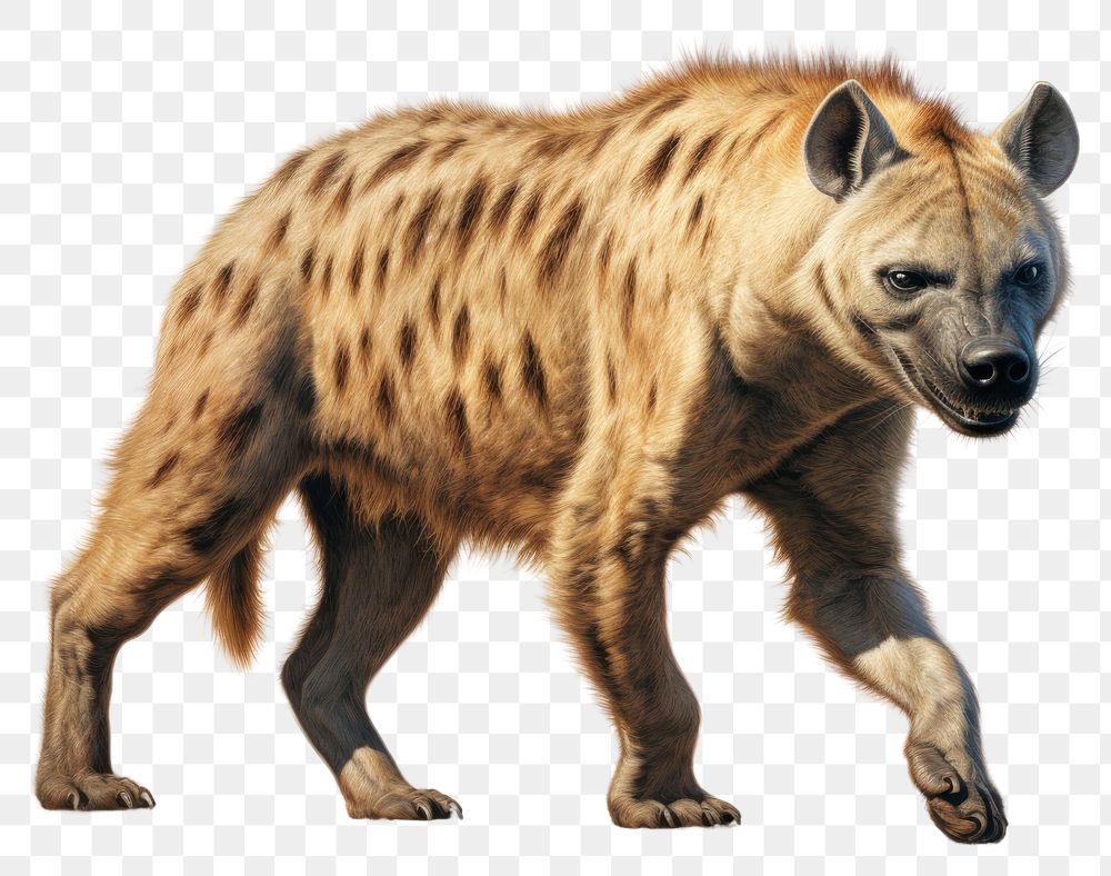 PNG Majestic hyena wildlife animal mammal. 