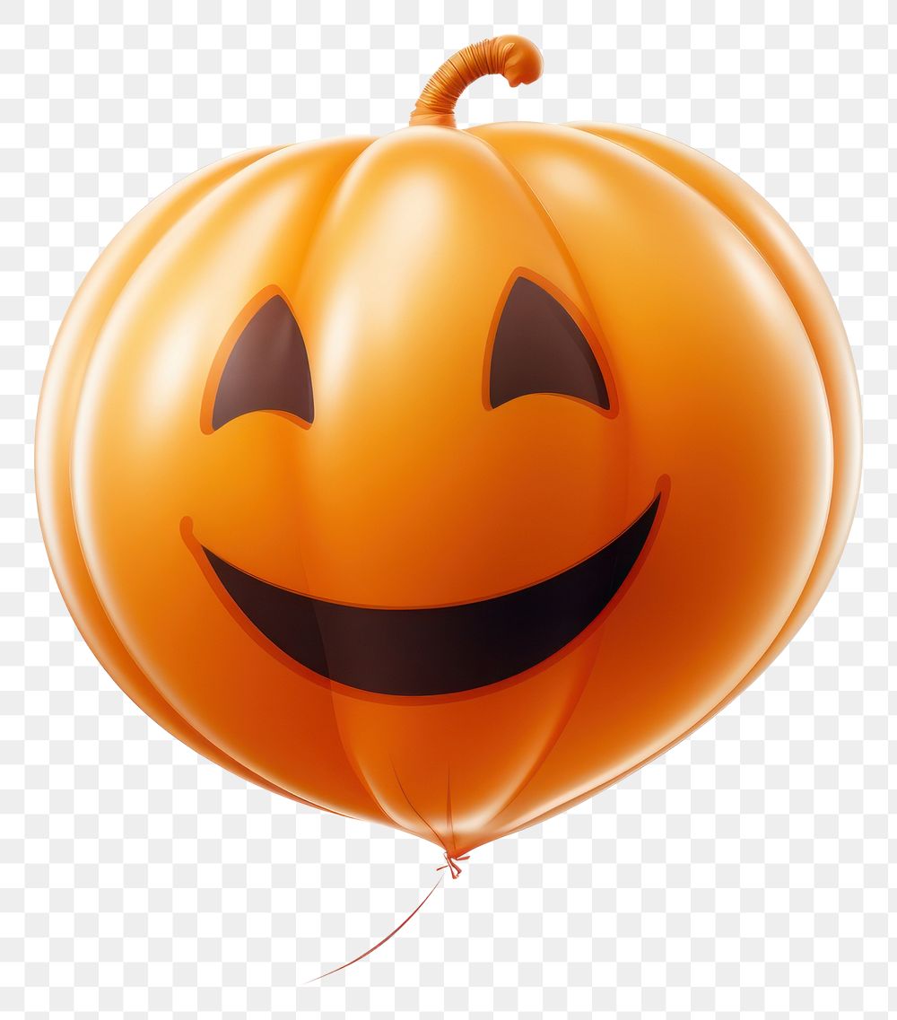 PNG  Balloon pumpkin food white background. AI generated Image by rawpixel.