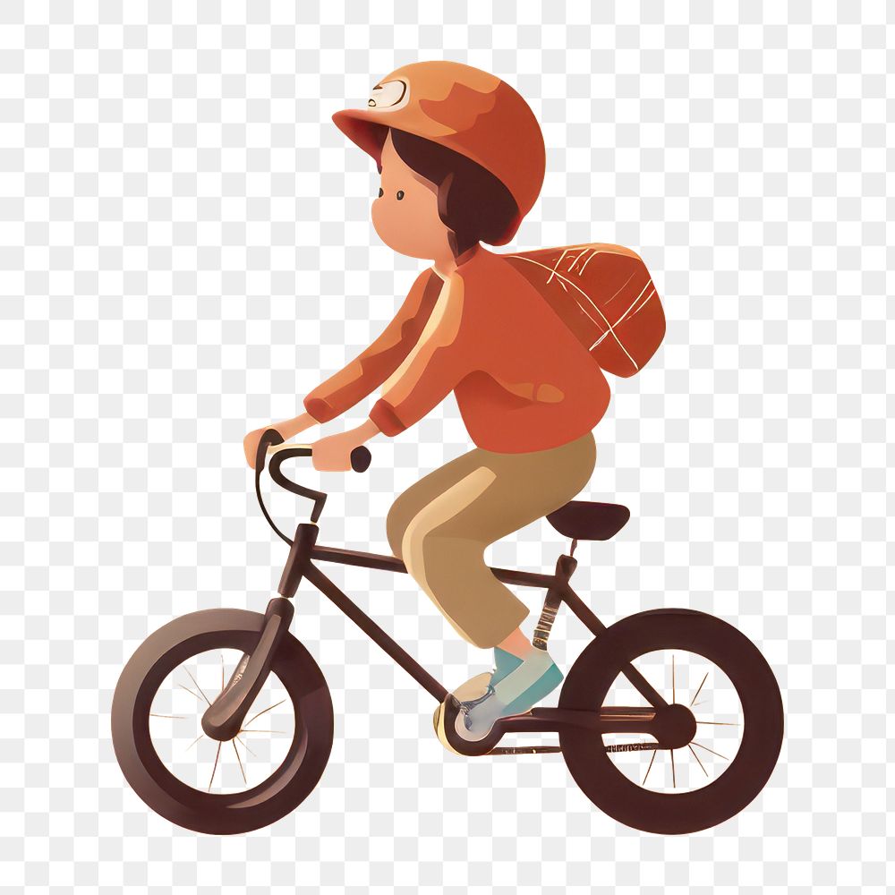 PNG Little boy biking vehicle bicycle cycling. AI generated Image by rawpixel.