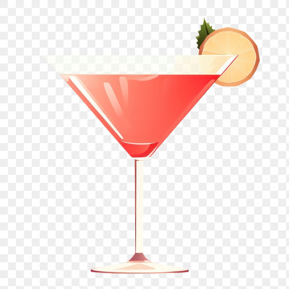 PNG Refreshing pink cocktail martini drink cosmopolitan. AI generated Image by rawpixel.