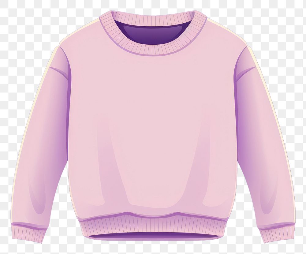 PNG Pastel purple sweater sweatshirt sleeve outerwear. 