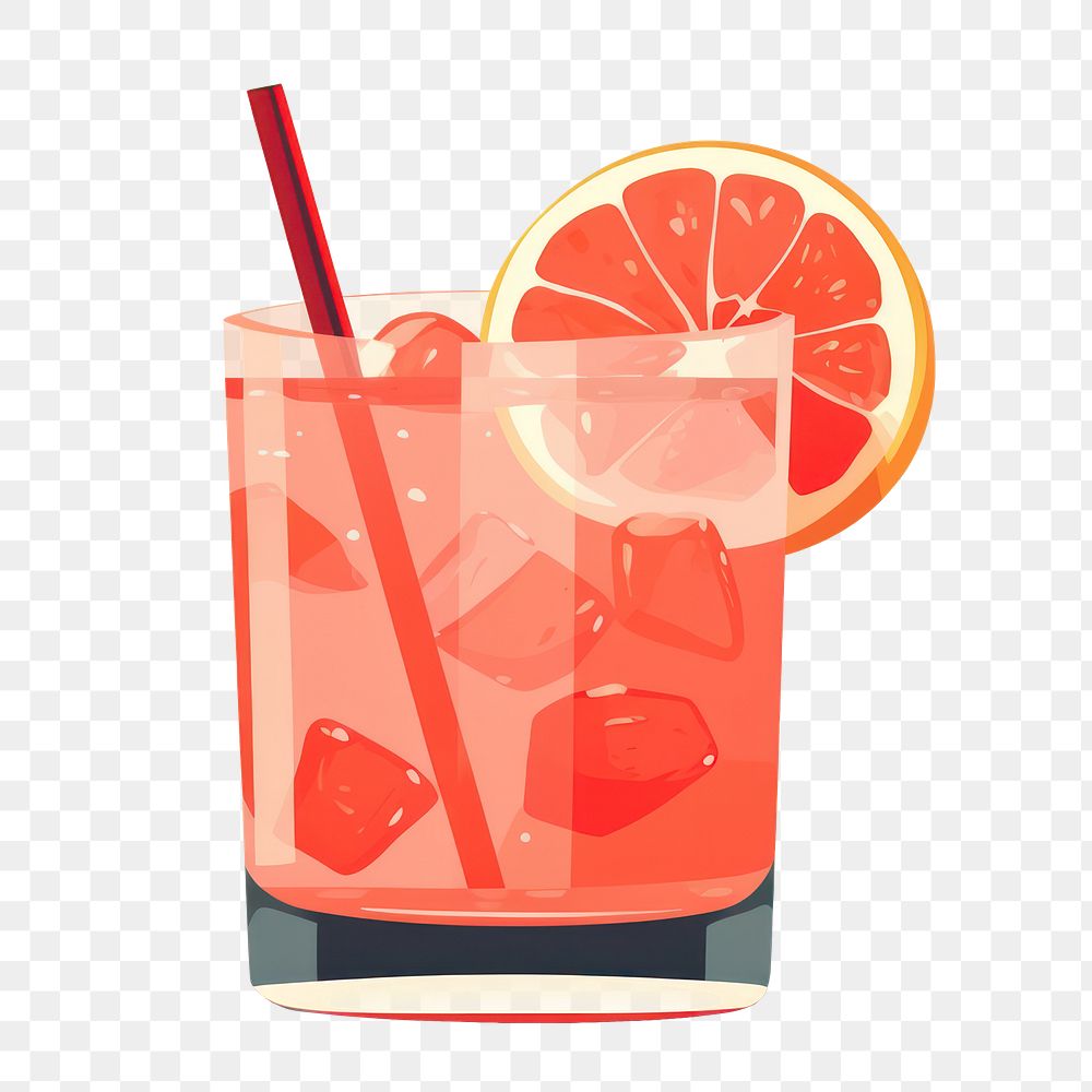PNG Cocktail grapefruit drink juice. AI generated Image by rawpixel.