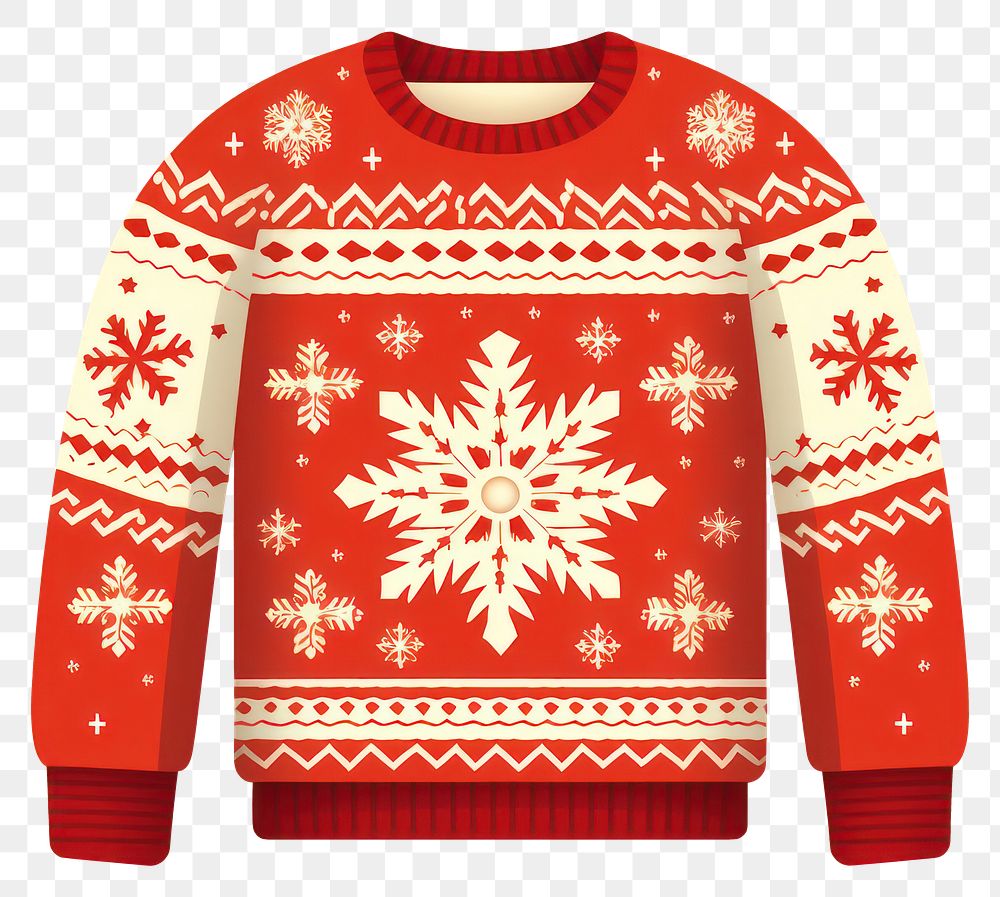 PNG Christmas sweater sweatshirt celebration decoration. 