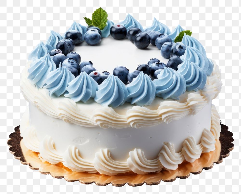 PNG Blueberry dessert cream icing. AI generated Image by rawpixel.