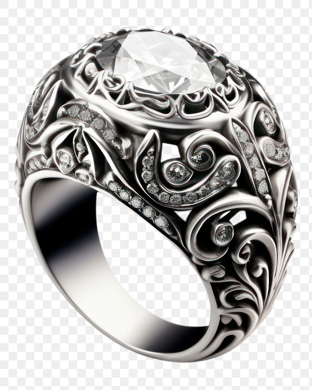 PNG Ring silver platinum jewelry. AI generated Image by rawpixel.
