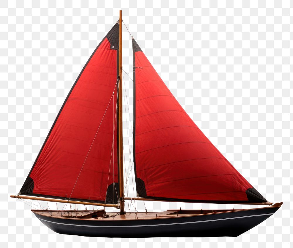 PNG Sailboat vehicle red white background. AI generated Image by rawpixel.