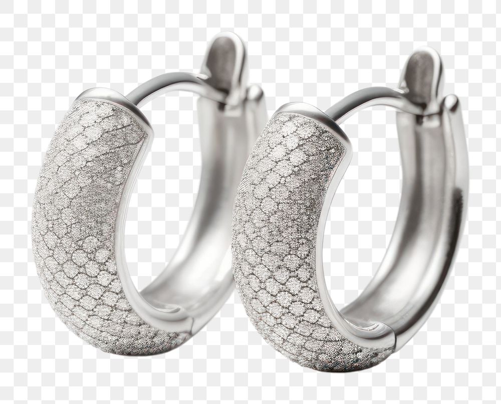 PNG Platinum jewelry earring silver. AI generated Image by rawpixel.