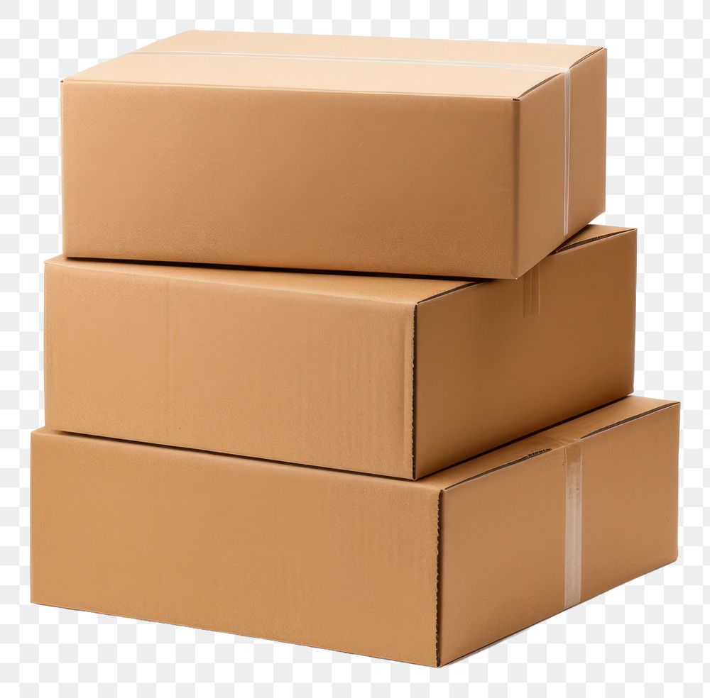 PNG Cardboard box carton white background delivering. 