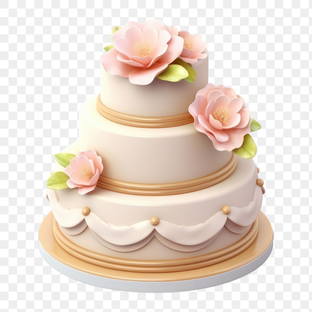 PNG Wedding cake dessert flower plant. AI generated Image by rawpixel.