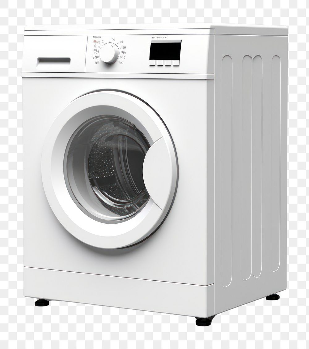 PNG Washing machine appliance dryer white background. AI generated Image by rawpixel.