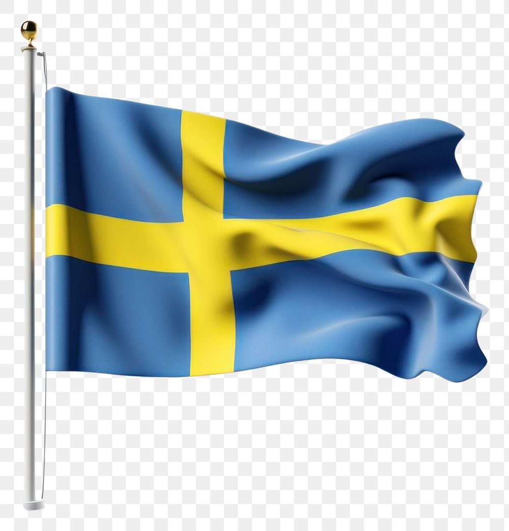 PNG Swedish flag white background patriotism symbol. AI generated Image by rawpixel.