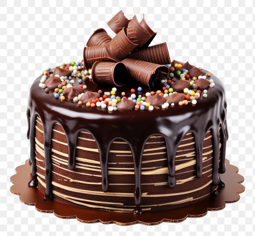 PNG Chocolate birthday cake dessert | Premium PNG - rawpixel