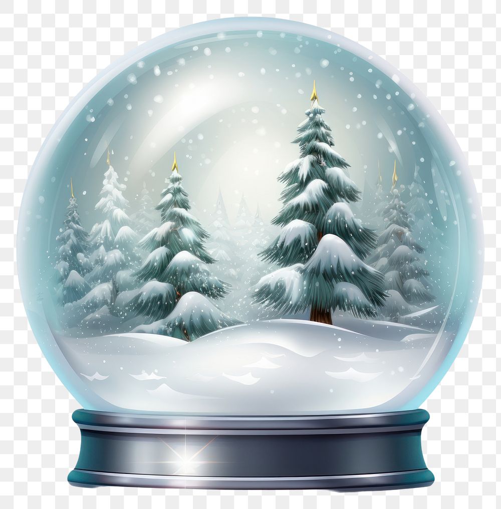 PNG Snow globe ball christmas plant tree. 