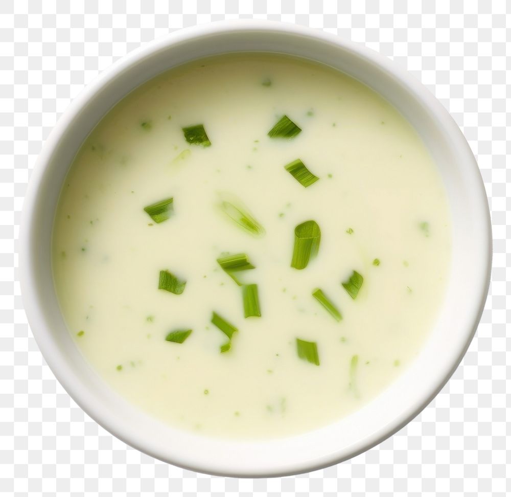 PNG Vichyssoise food soup bowl. AI generated Image by rawpixel.
