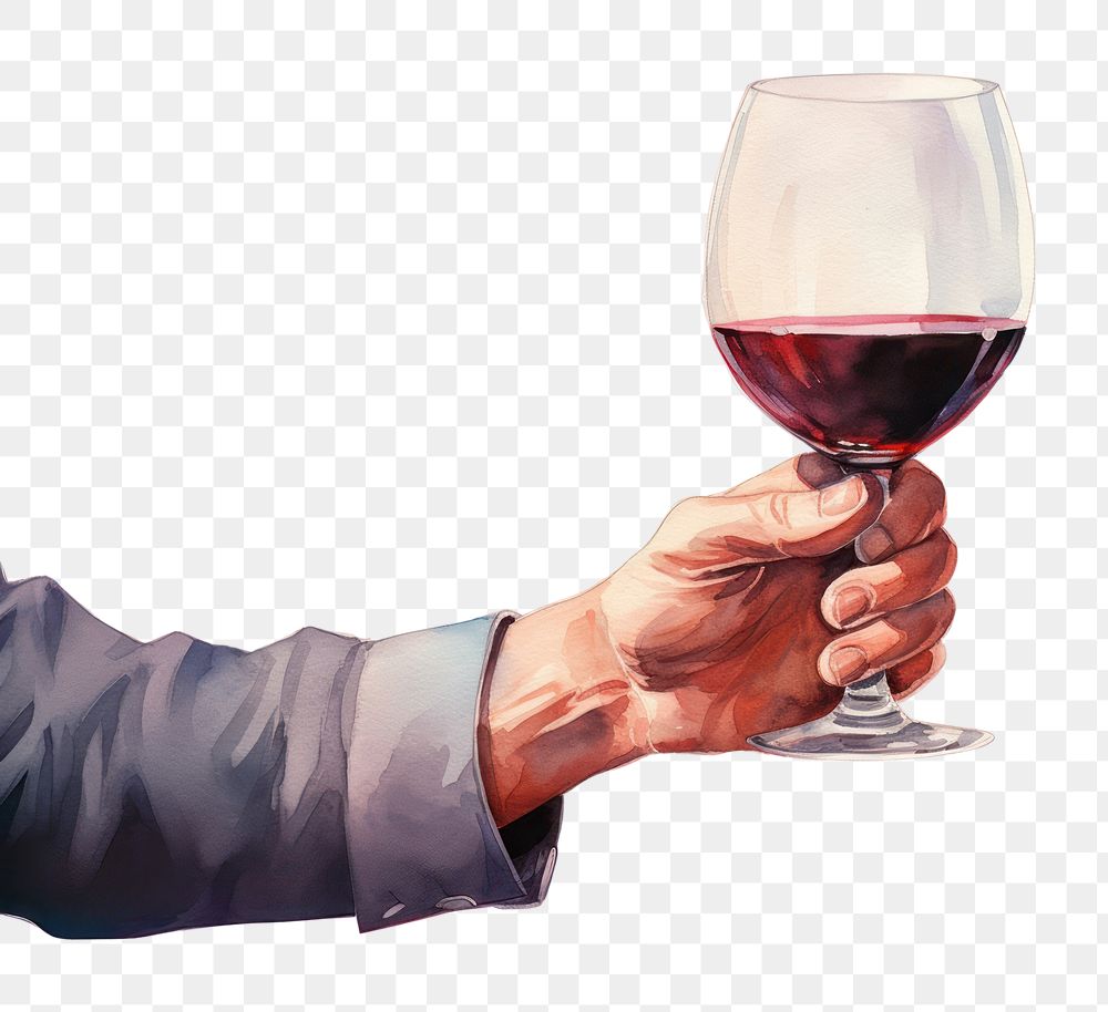 PNG Man hand glass wine holding. AI generated Image by rawpixel.