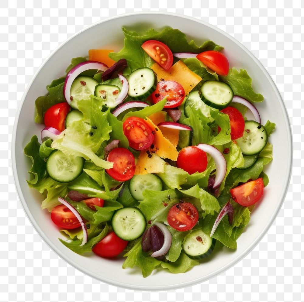 PNG Salad plate food meal. AI generated Image by rawpixel.