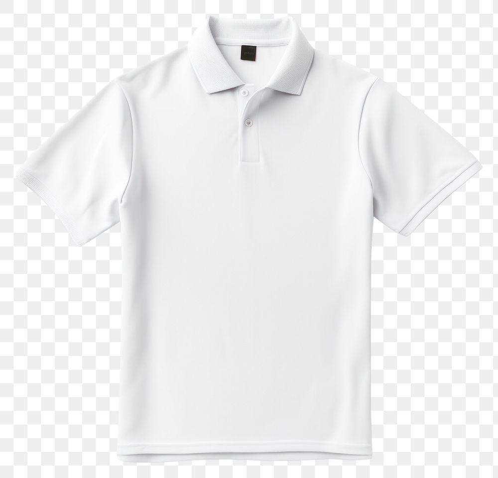 PNG Shirt mockup White polo t-shirt. 