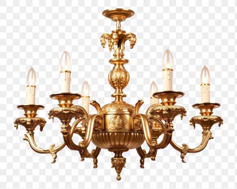 PNG Chandelier bronze lamp architecture. 