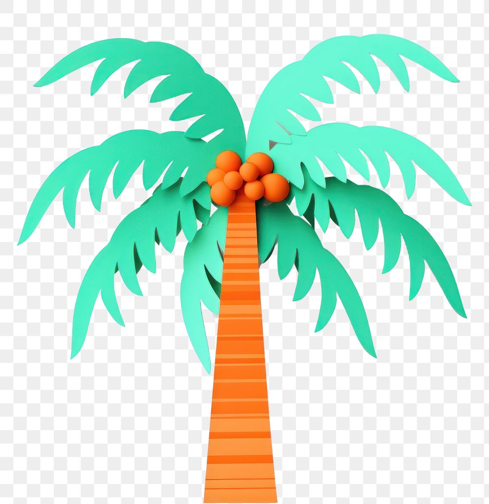 PNG Coconut tree plant white background representation. AI generated Image by rawpixel.