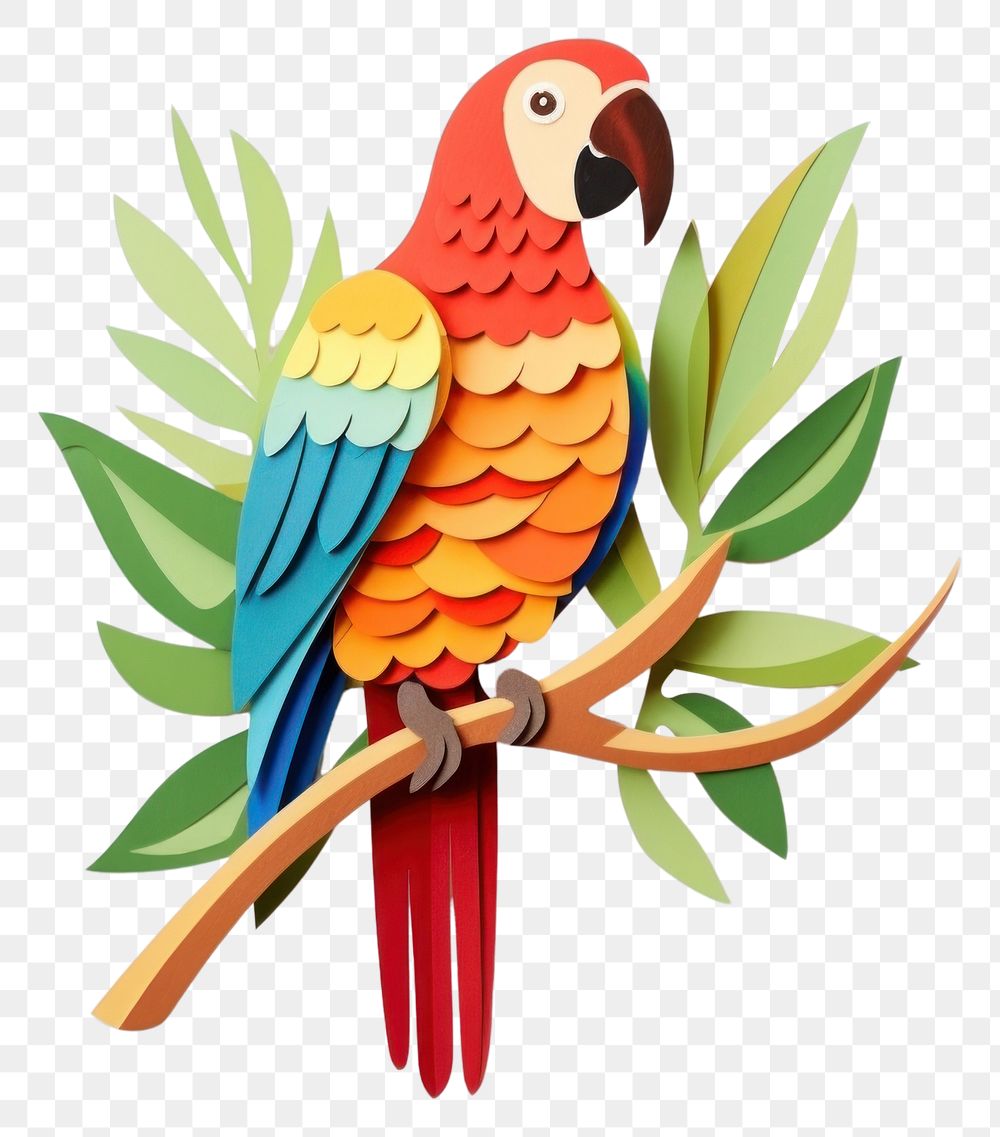 PNG Parrot animal craft bird. AI generated Image by rawpixel.