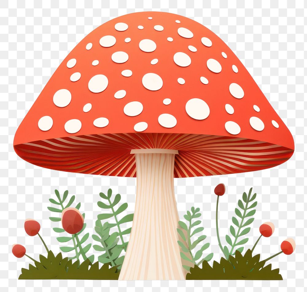 PNG Mushroom pattern agaric fungus. AI generated Image by rawpixel.