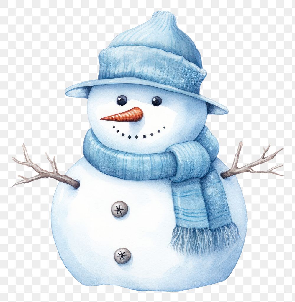 PNG Snowman drawing winter white