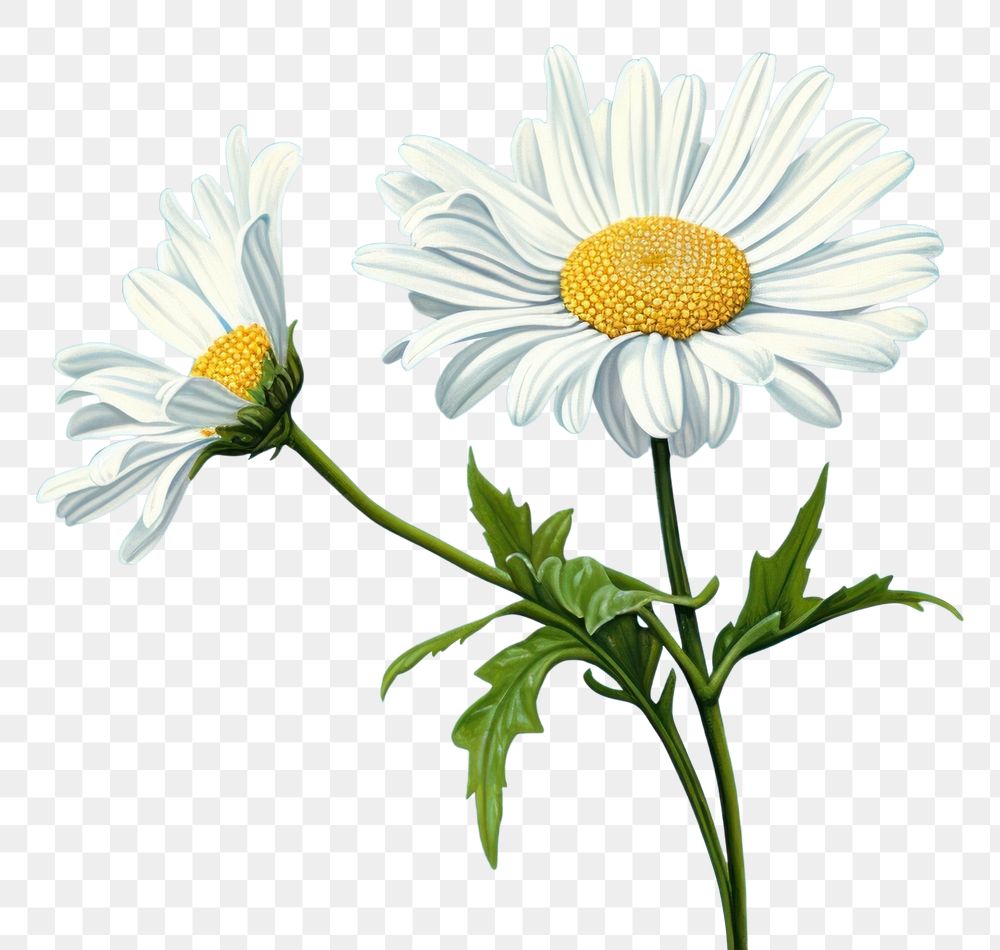 PNG Whire daisy flower plant inflorescence. AI generated Image by rawpixel.