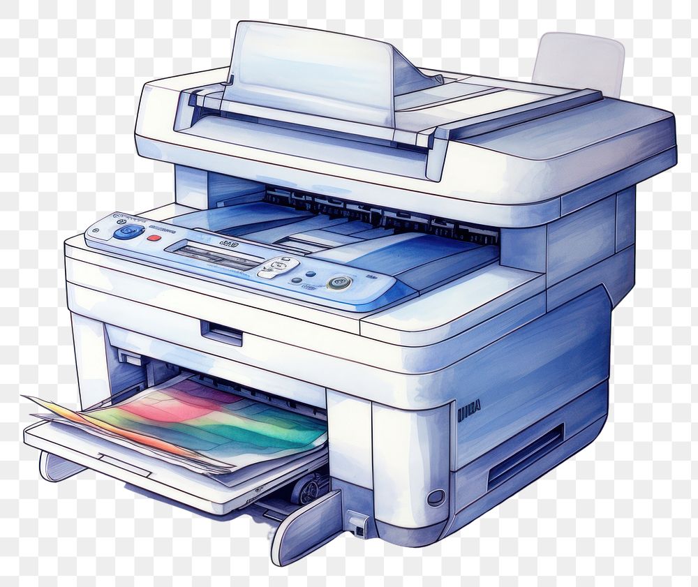 PNG Printer photocopier electronics technology. AI generated Image by rawpixel.