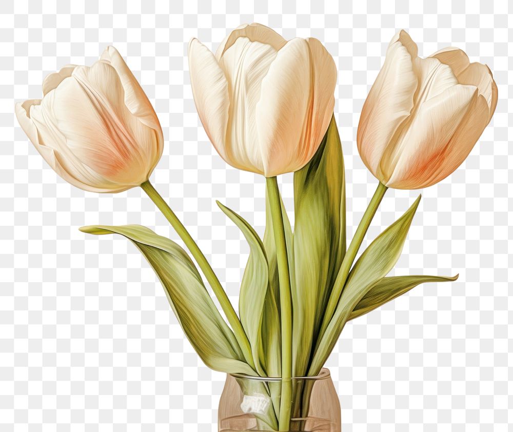 PNG Tulip flower plant vase. AI generated Image by rawpixel.